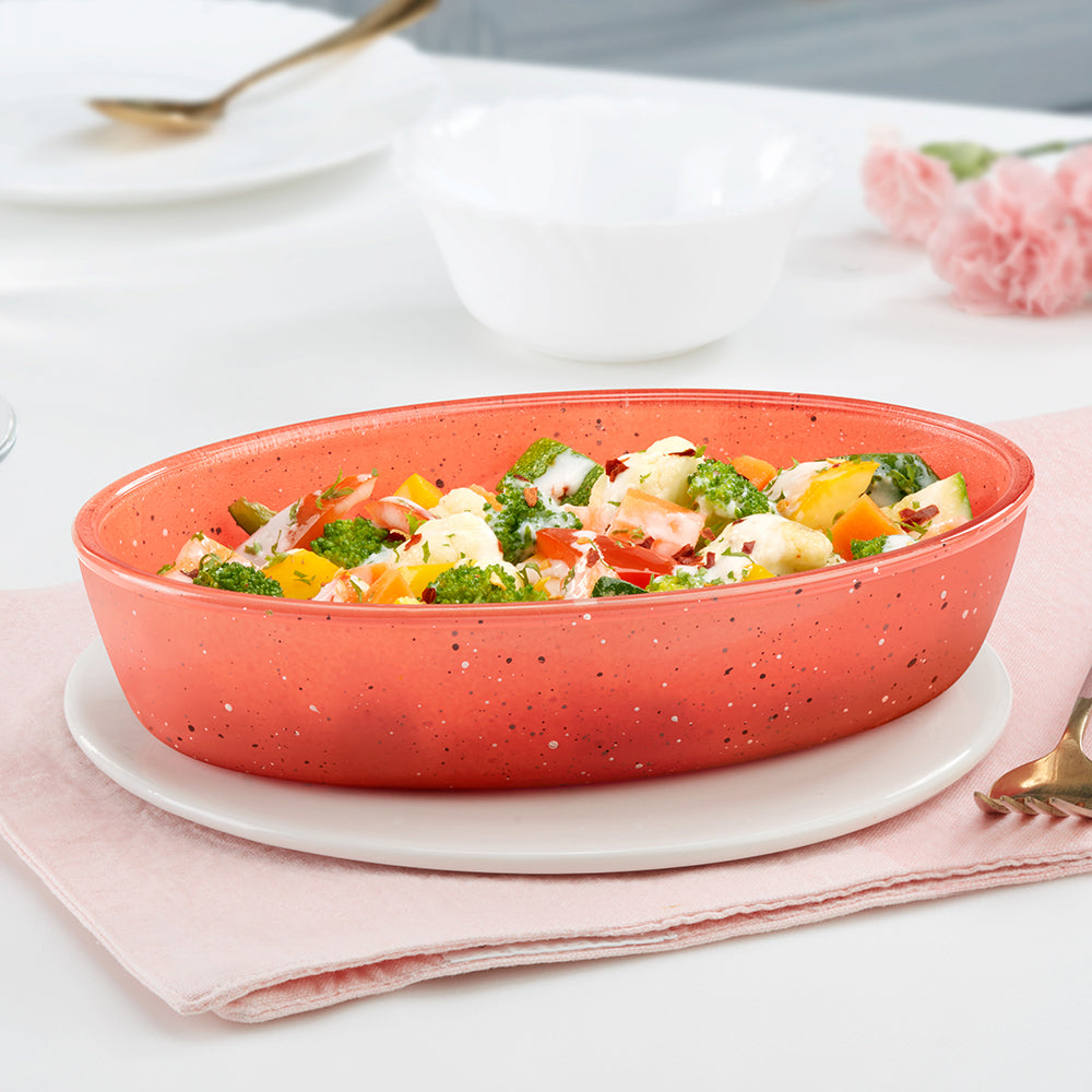 Plat de cuisson ovale rose 700 ml