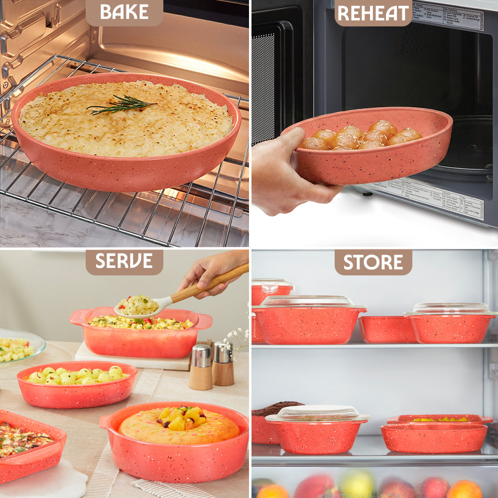 Plat de cuisson ovale rose 700 ml