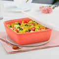 Plat carré rose avec couvercle 1,6 L