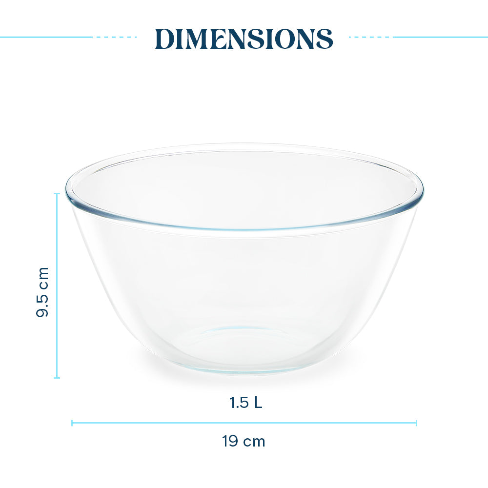 Bol en verre d'usage quotidien 1,5 L