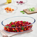 Plat de cuisson ovale en verre 1,6 L