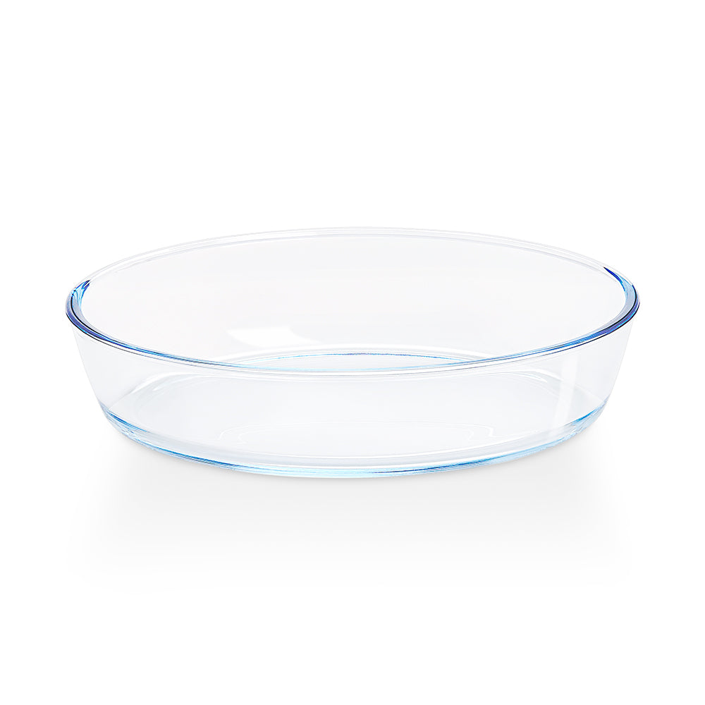 Plat de cuisson ovale en verre 1,6 L