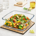 Plat de cuisson carré en verre 1,6 L