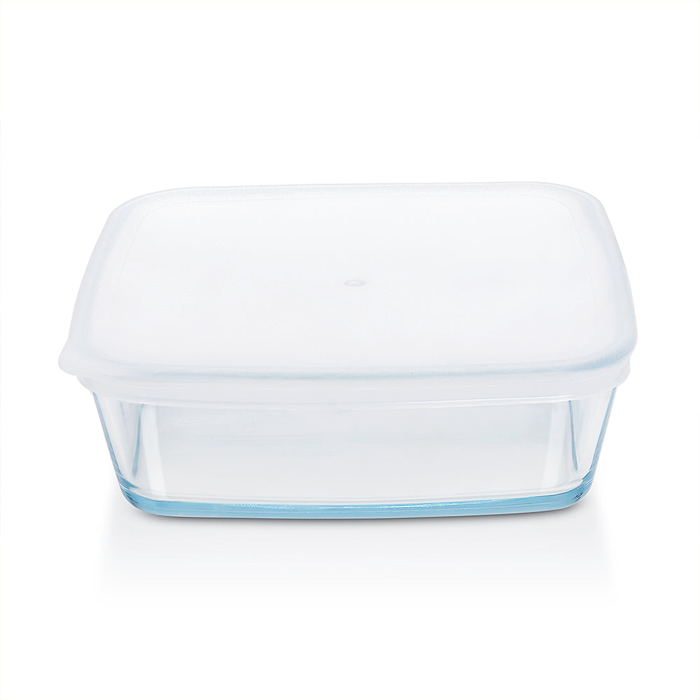 Plat de cuisson carré avec couvercle 1,6 L