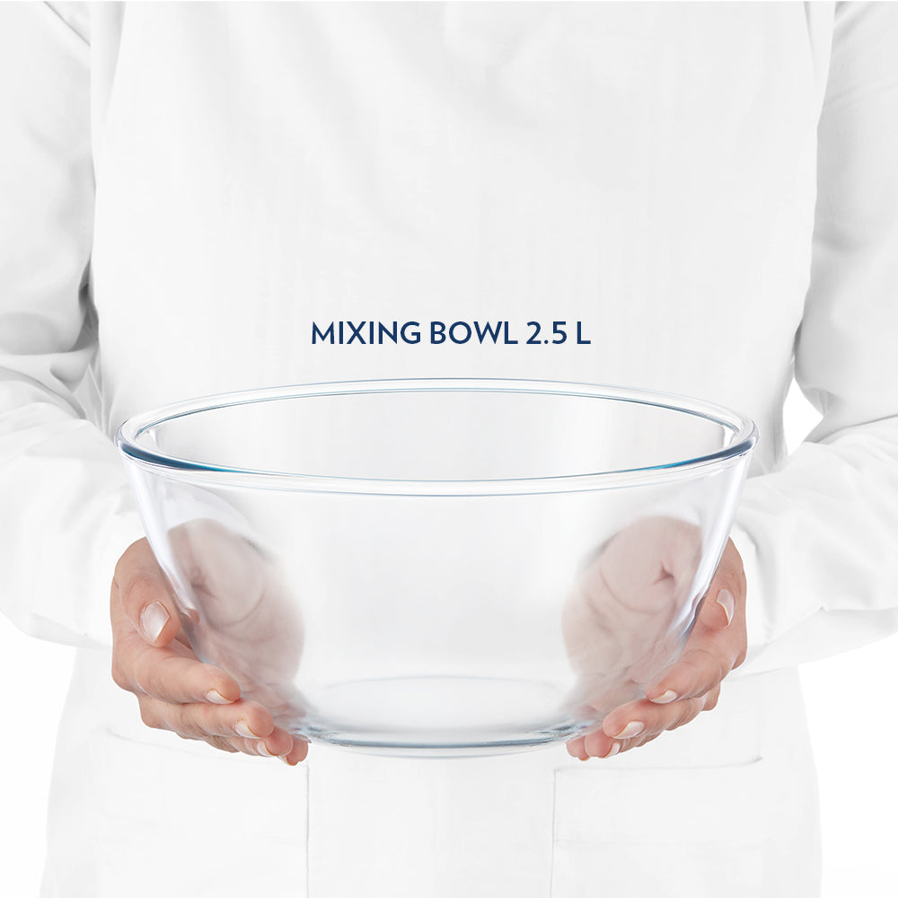 Bol en verre mélange et service 2,8 L