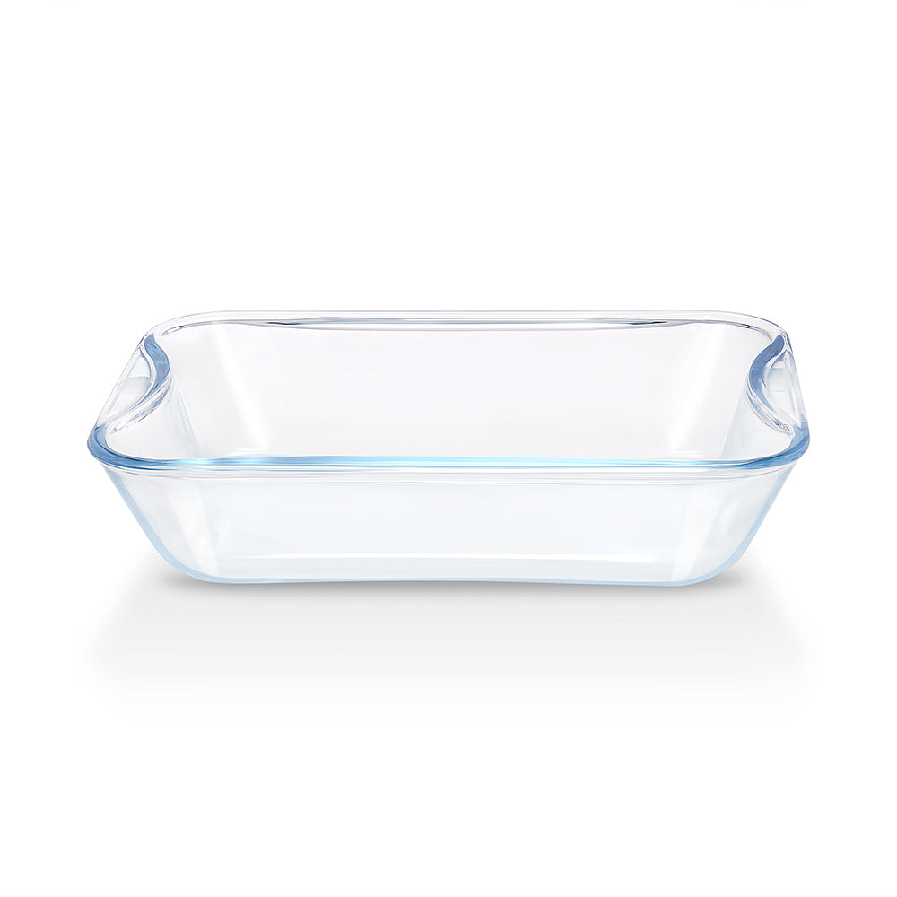 Plat rectangulaire en verre avec anses 1,5 L