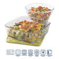 Ensemble cadeau bol et plat en verre – Bol 1,3 L + Plat 1,6 L