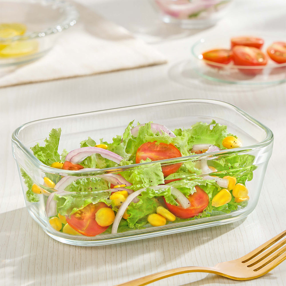 Plat rectangulaire en verre 3-en-1 – 450 ml