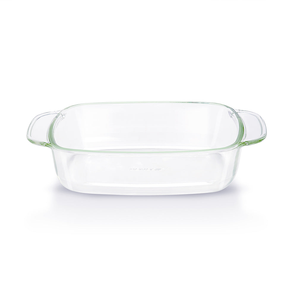 Plat en verre rectangulaire profond 1,5 L