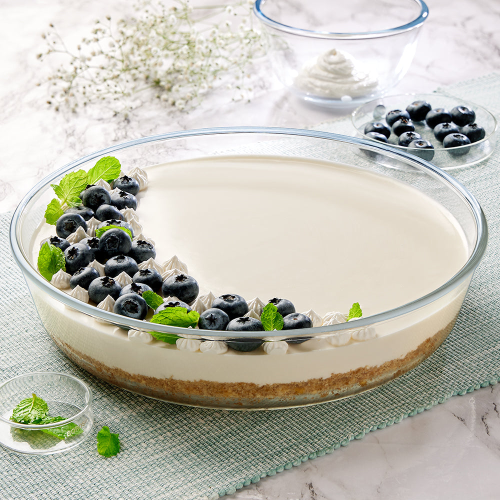 Plat rond en verre pour four 2L