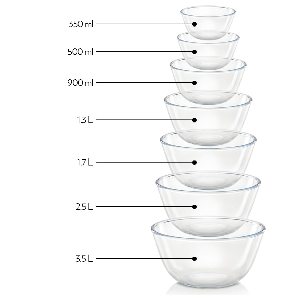 Saladier avec couvercle blanc – Lot de 3
