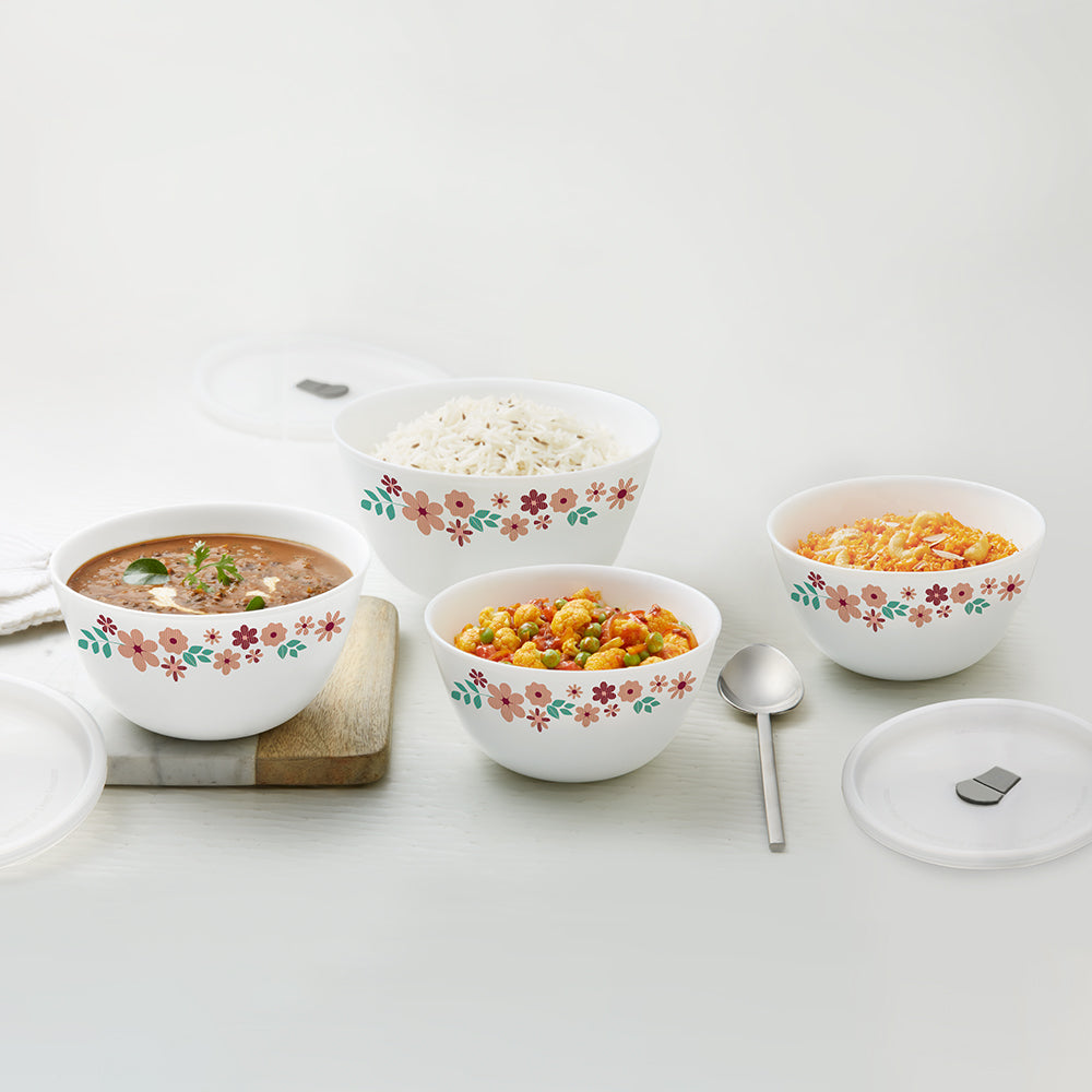 Ensemble de 4 saladiers assortis avec couvercle
